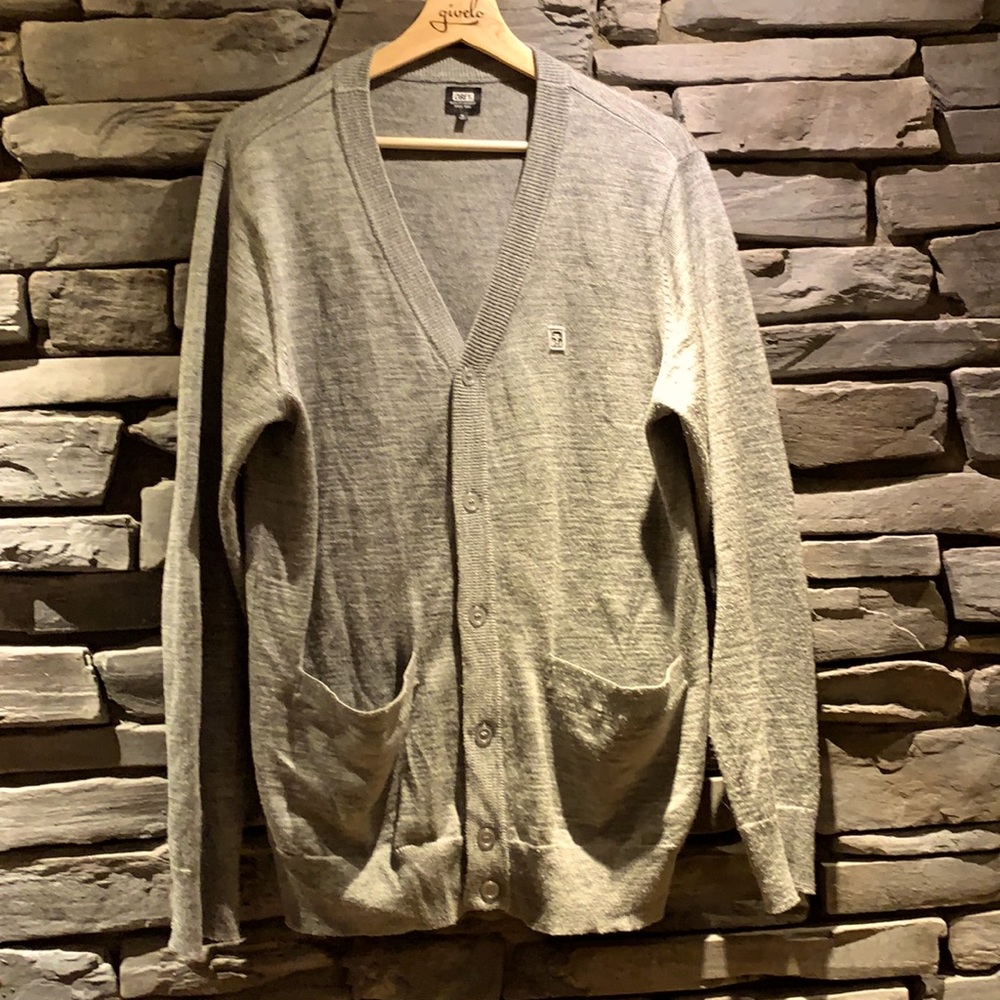 OBEY cardigan in silver grey